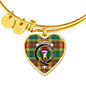 Buchanan Old Sett Scottish Clan Tartan Bangle Heart Shine On Bangle Heart