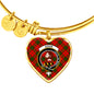 Adair Scottish Clan Tartan Bangle Heart Shine On Bangle Heart