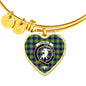 Colville Scottish Clan Tartan Bracelet Bangle Heart Jewelry Shine On Bangle Heart