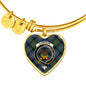 Cameron Of Erracht Ancient Scottish Clan Tartan Bangle Heart Shine On Bangle Heart