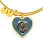 Agnew Ancient Clan Tartan Heart Bangle Shine On Bangle Heart
