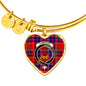 Cameron Of Lochiel Modern Scottish Clan Tartan Bangle Heart Shine On Bangle Heart