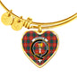 Chisholm Ancient Scottish Clan Tartan Bracelet Bangle Heart Jewelry Shine On Bangle Heart