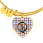 Boswell Modern Scottish Clan Tartan Bangle Heart Shine On Bangle Heart