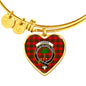 Cairns Scottish Clan Tartan Bracelet Bangle Heart Jewelry Shine On Bangle Heart
