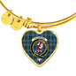 Cockburn Modern Scottish Clan Tartan Bracelet Bangle Heart Jewelry Shine On Bangle Heart