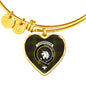 Cunningham Hunting Modern Scottish Clan Tartan Bracelet Bangle Heart Jewelry Shine On Bangle Heart