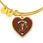 Chisholm Scottish Clan Tartan Bracelet Bangle Heart Jewelry Shine On Bangle Heart