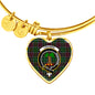 Crosbie Scottish Clan Tartan Bracelet Bangle Heart Jewelry Shine On Bangle Heart