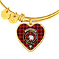 Cunningham Scottish Clan Tartan Bracelet Bangle Heart Jewelry Shine On Bangle Heart