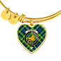 Campbell Of Breadalbane Ancient Scottish Clan Tartan Bangle Heart Shine On Bangle Heart