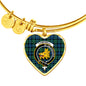 Campbell Ancient Scottish Clan Tartan Bracelet Bangle Heart Jewelry Shine On Bangle Heart