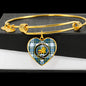 Campbell Dress Ancient Scottish Clan Tartan Bracelet Bangle Heart Jewelry Shine On Bangle Heart