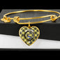 Barclay Scottish Clan Tartan Bangle Heart Shine On Bangle Heart