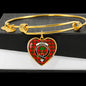Cairns Scottish Clan Tartan Bracelet Bangle Heart Jewelry Shine On Bangle Heart