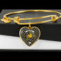 Campbell Argyll Weathered Scottish Clan Tartan Bangle Heart Shine On Bangle Heart