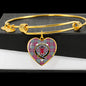 Crawford Ancient Scottish Clan Tartan Bracelet Bangle Heart Jewelry Shine On Bangle Heart