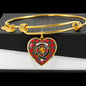 Cumming Modern Scottish Clan Tartan Bracelet Bangle Heart Jewelry Shine On Bangle Heart