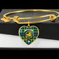 Campbell Of Breadalbane Ancient Scottish Clan Tartan Bracelet Bangle Heart Jewelry Shine On Bangle Heart