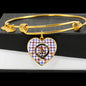 Boswell Modern Scottish Clan Tartan Bangle Heart Shine On Bangle Heart