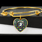 Colville Scottish Clan Tartan Bracelet Bangle Heart Jewelry Shine On Bangle Heart