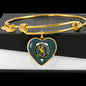 Broun Scottish Clan Tartan Bangle Heart Shine On Bangle Heart