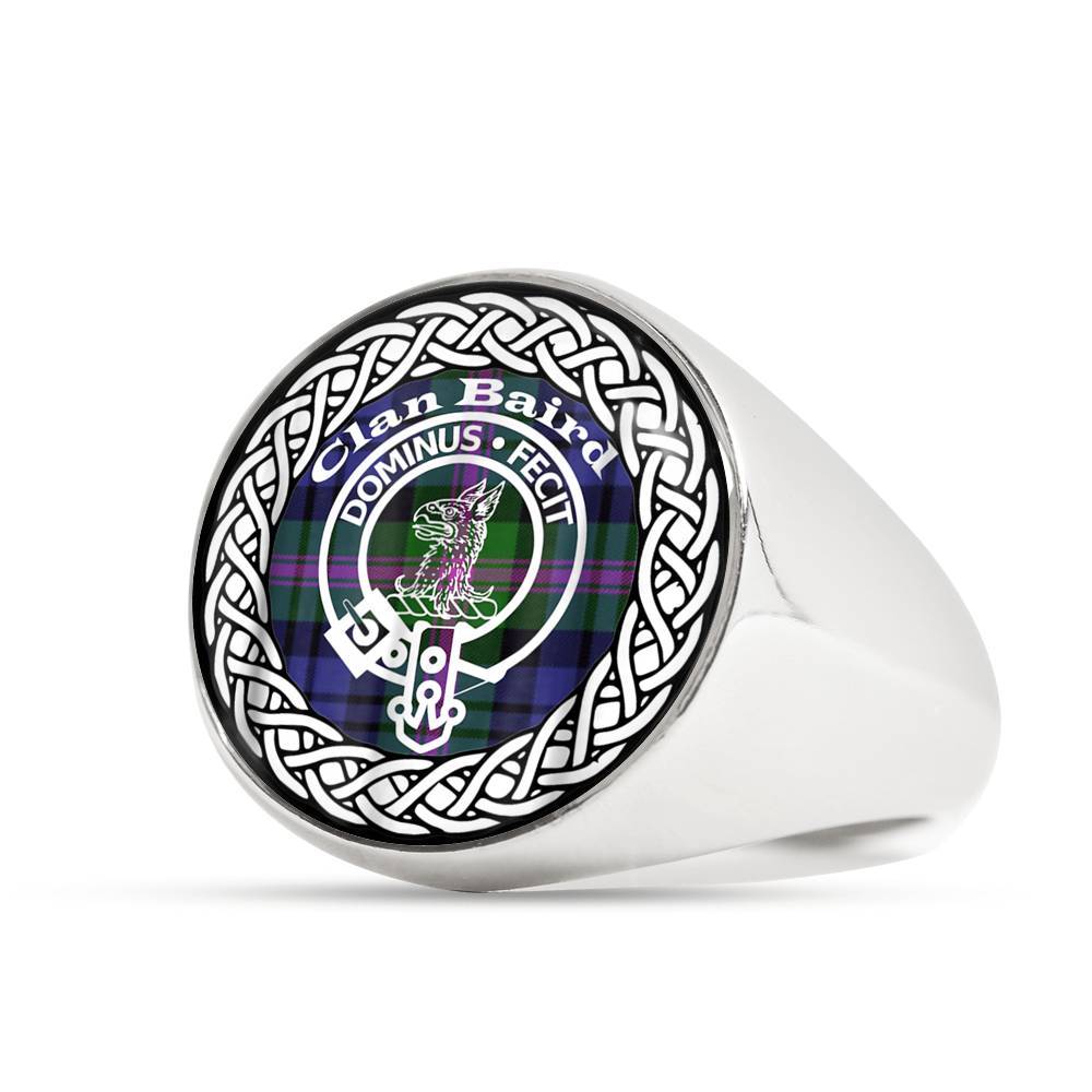 Baird Crest Clan Tartan Ring Scottish