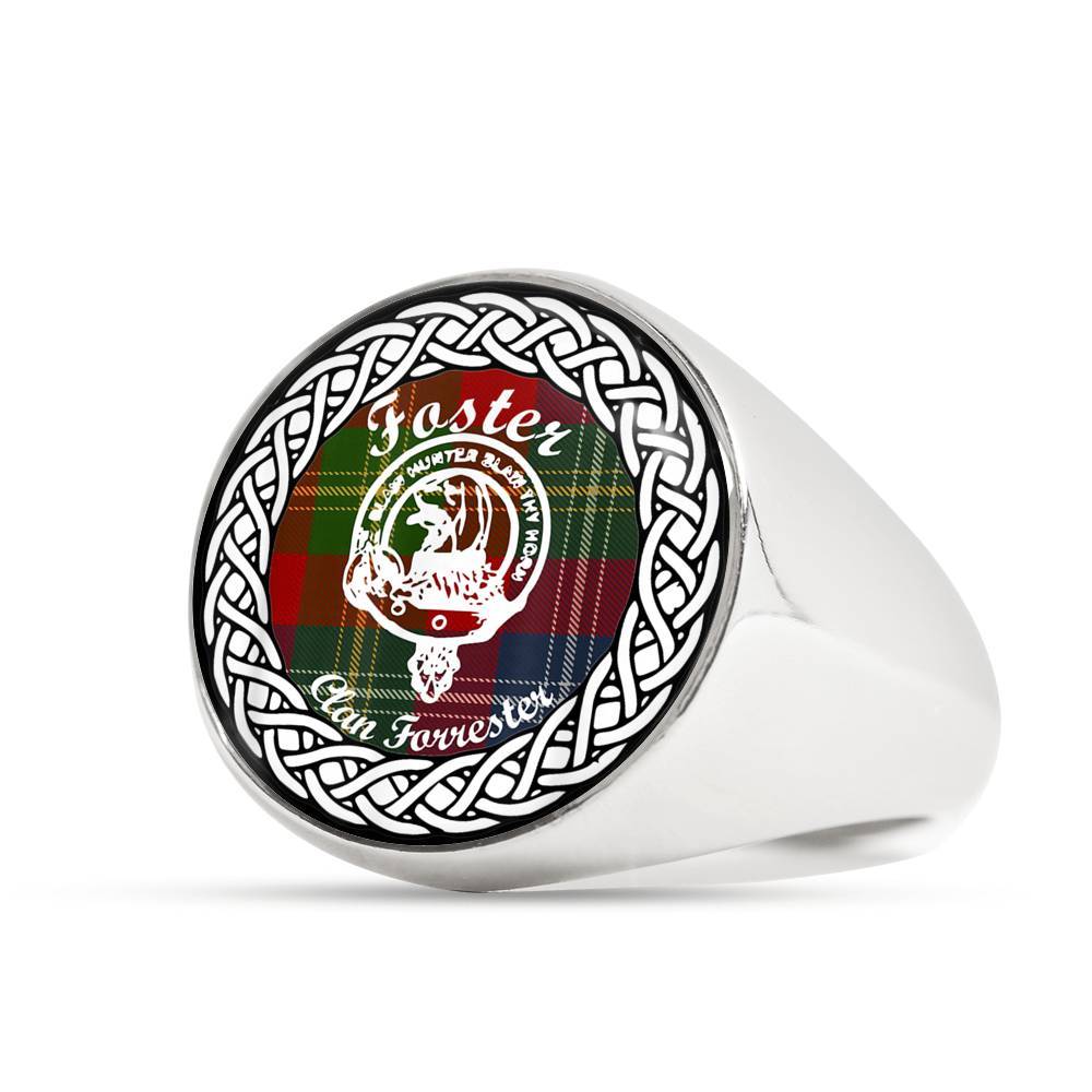 Foster Crest Clan Tartan Ring Scottish