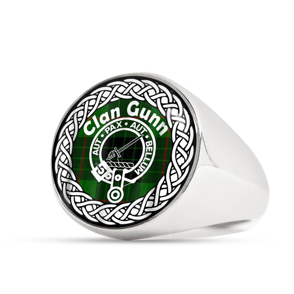 Gunn Crest Clan Tartan Ring Scottish