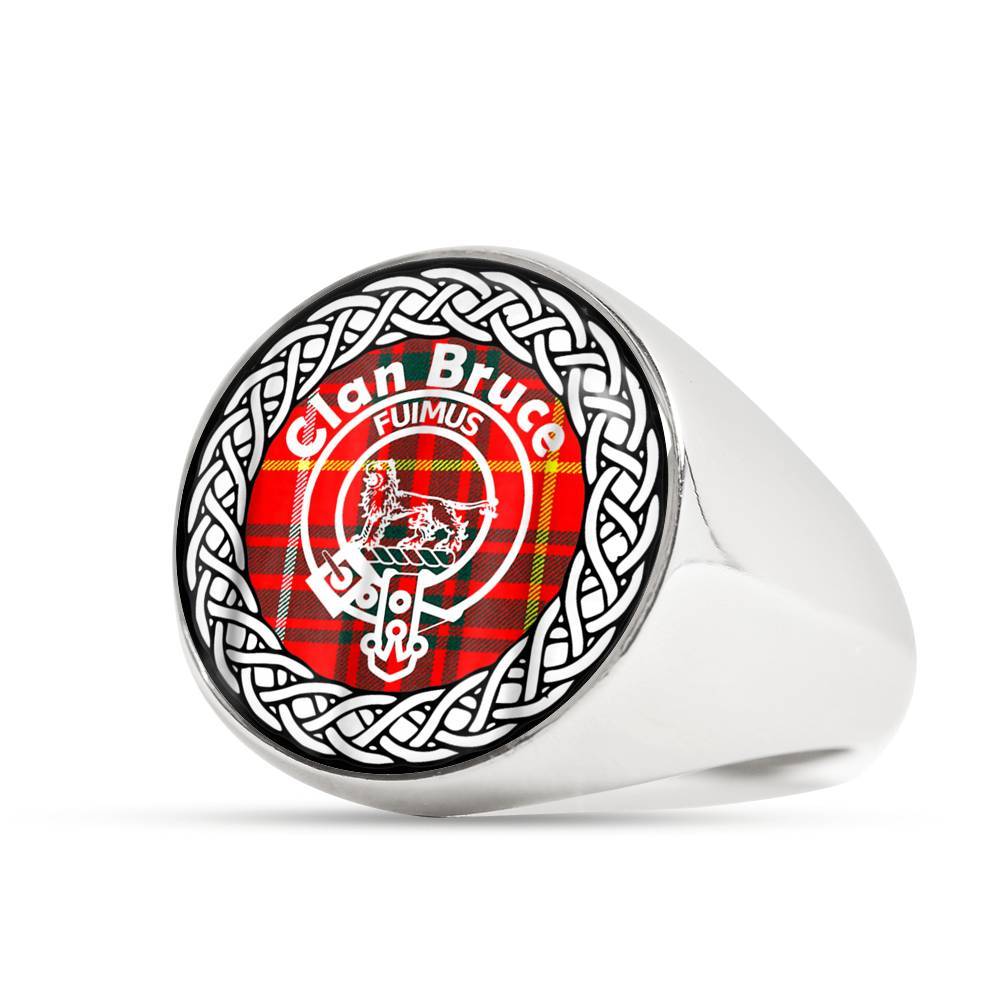 Bruce Crest Clan Tartan Ring Scottish