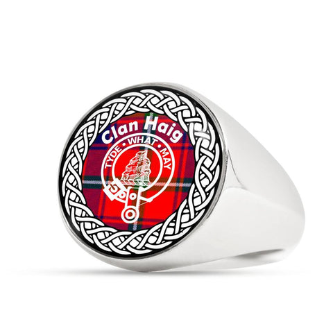 Image of Haig Crest Clan Tartan Ring Scottish