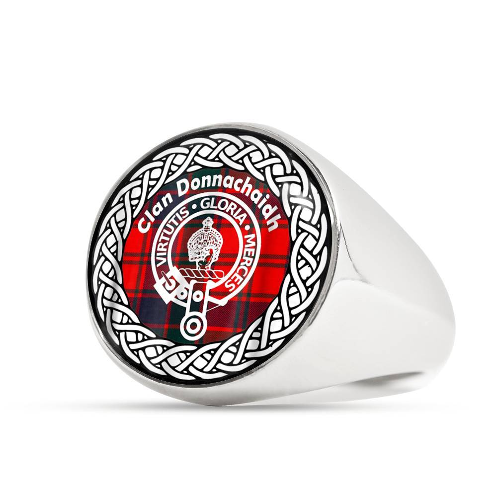 Donnachaidh Crest Clan Tartan Ring Scottish