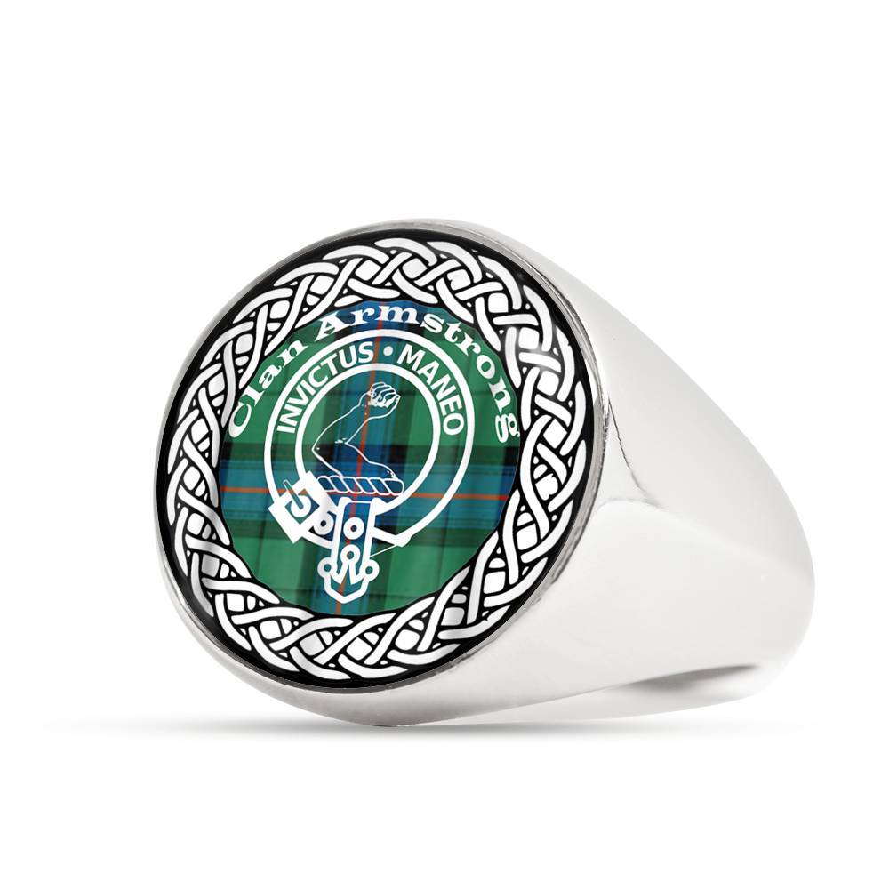 Armstrong Crest Clan Tartan Ring Scottish