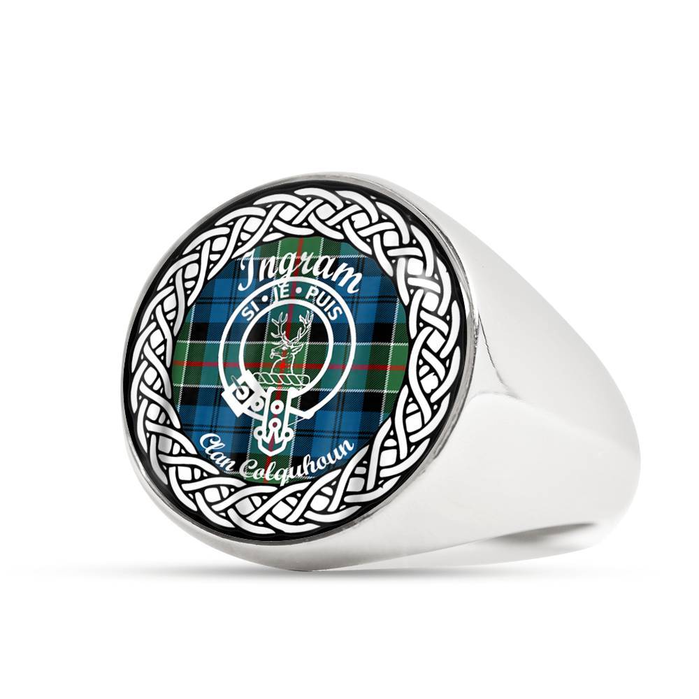 Ingram Crest Clan Tartan Ring Scottish