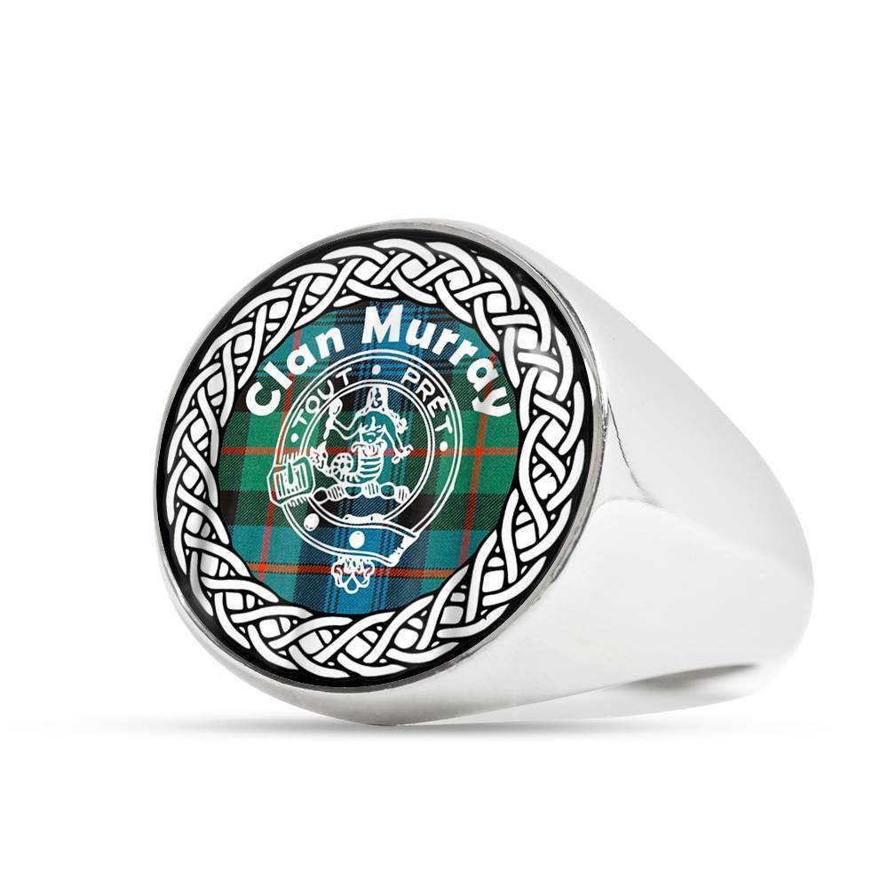 Murray Crest Clan Tartan Ring Scottish