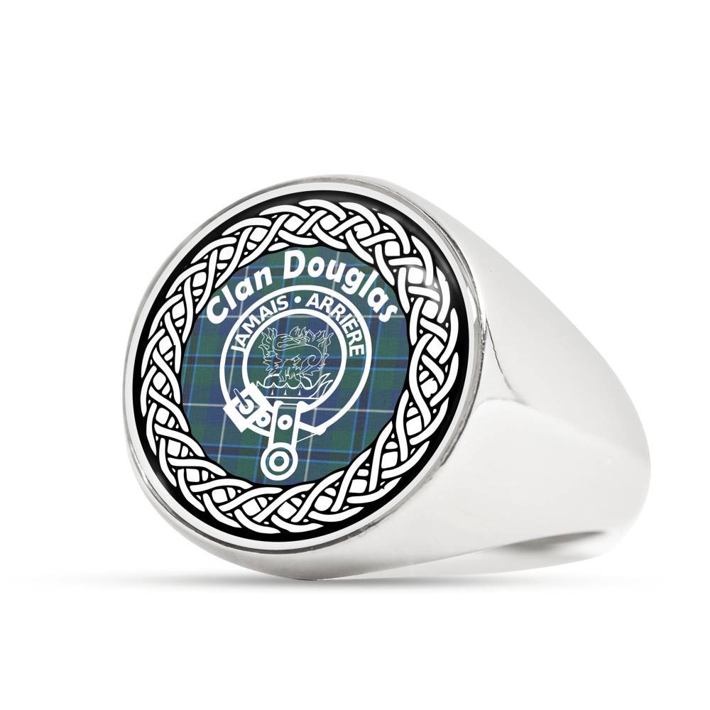 Douglas Crest Clan Tartan Ring Scottish