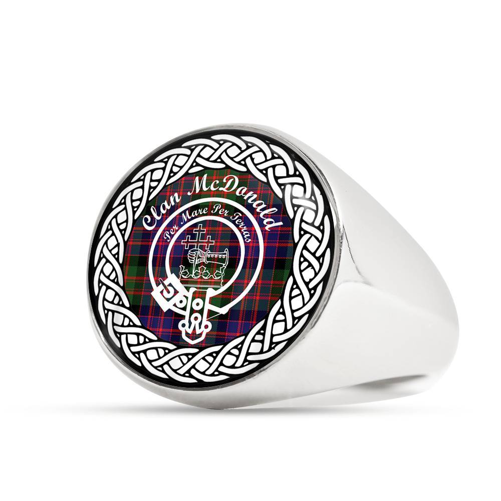 McDonald Crest Clan Tartan Ring Scottish