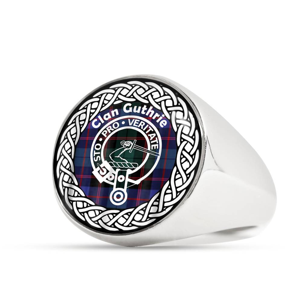 Guthrie Crest Clan Tartan Ring Scottish