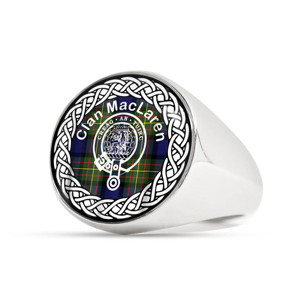 MacLaren Crest Clan Tartan Ring Scottish