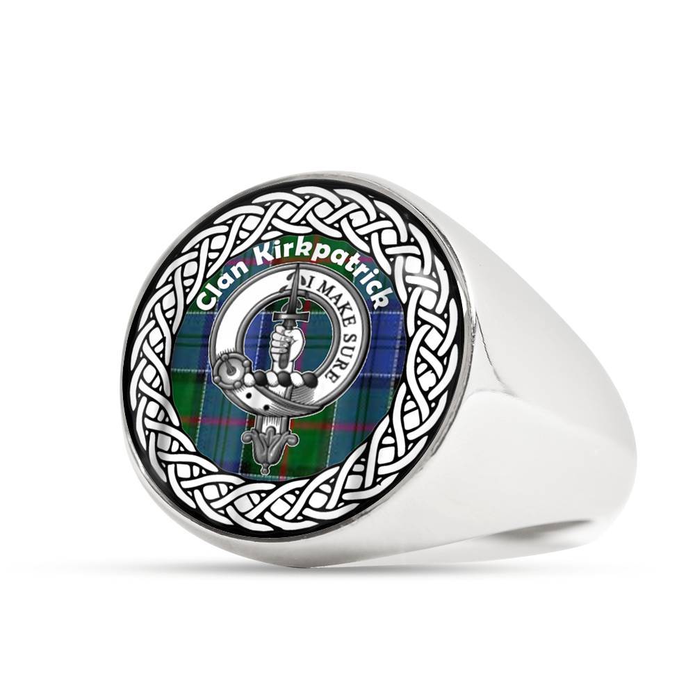 Kirkpatrick Old Crest Clan Tartan Ring Scottish