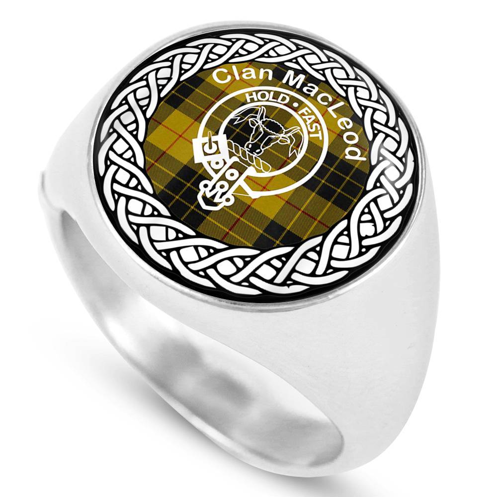 MacLeod Crest Clan Tartan Ring Scottish