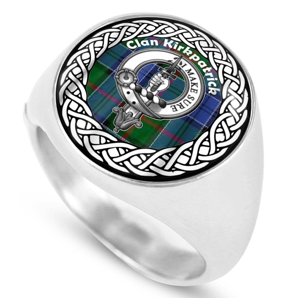 Kirkpatrick Old Crest Clan Tartan Ring Scottish