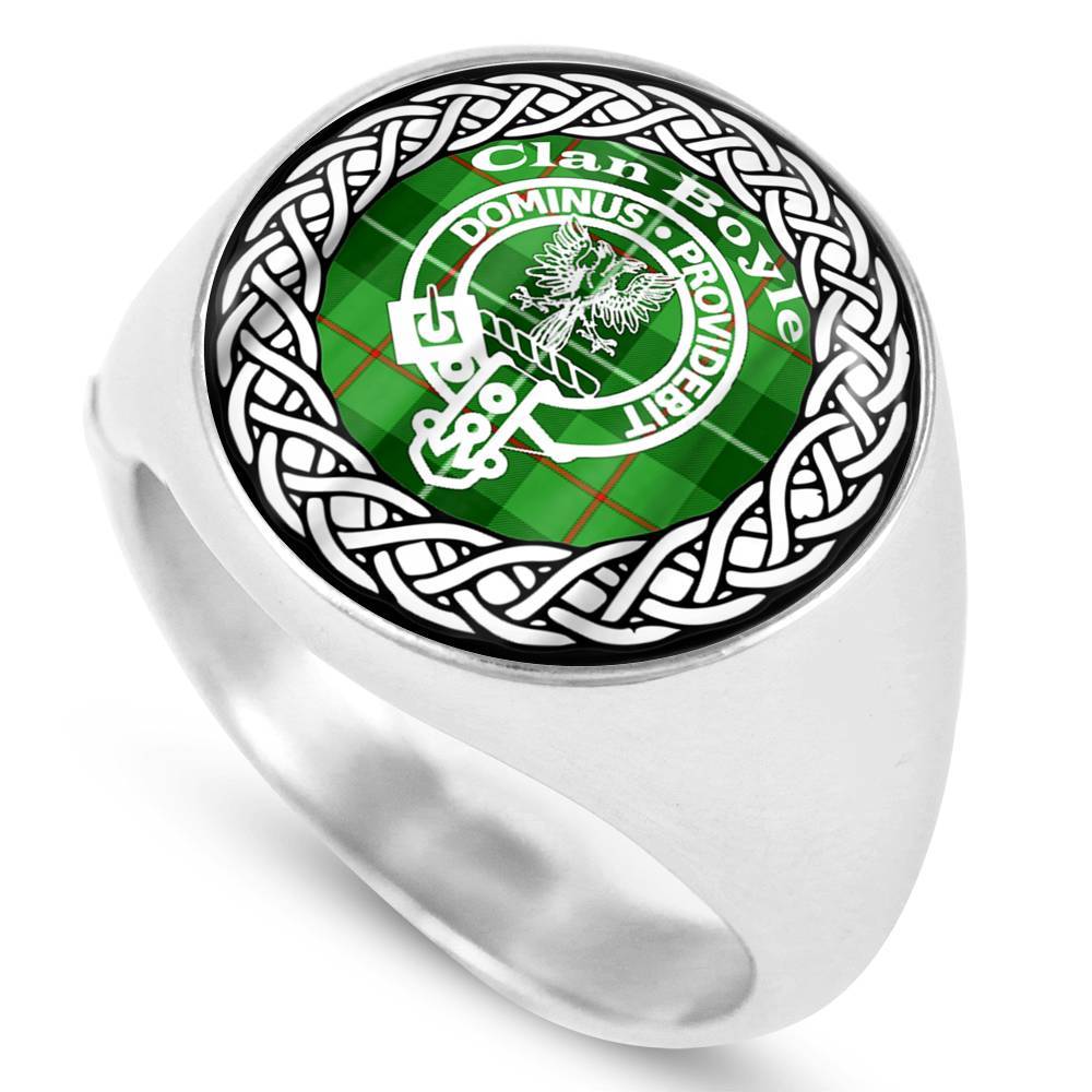 Boyle Crest Clan Tartan Ring Scottish