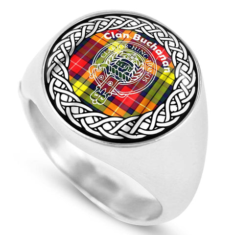 Image of Buchanan Crest Clan Tartan Ring Scottish