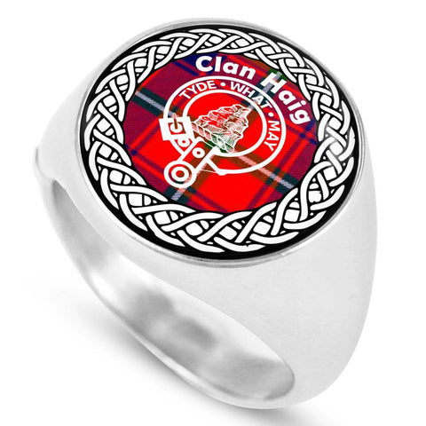 Image of Haig Crest Clan Tartan Ring Scottish