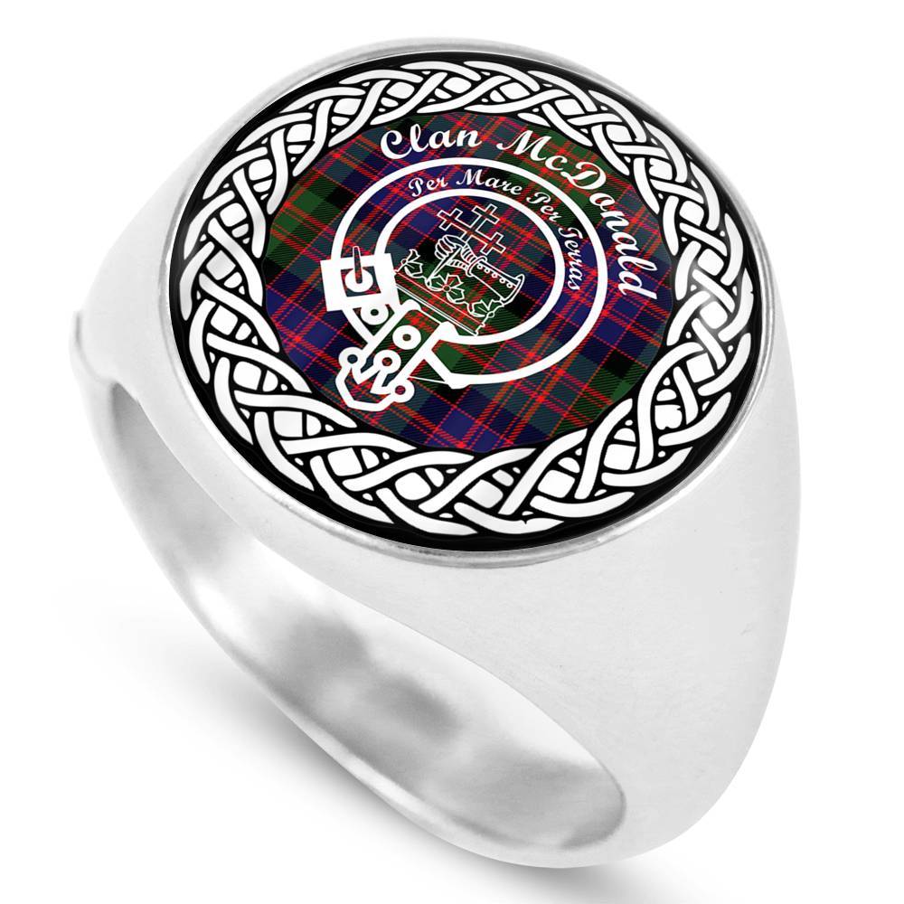 McDonald Crest Clan Tartan Ring Scottish