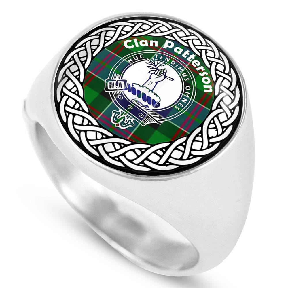 Patterson Crest Clan Tartan Ring Scottish