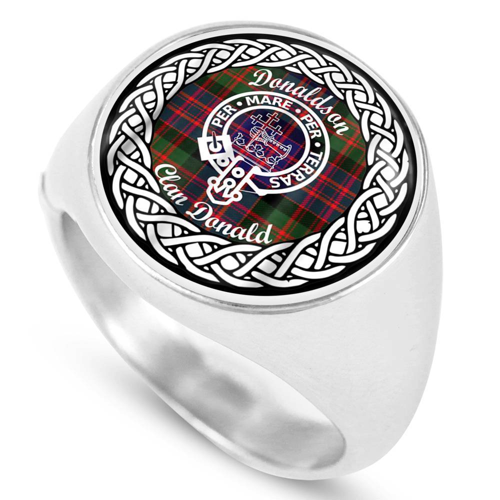 Donaldson Clan Donald Crest Clan Tartan Ring Scottish