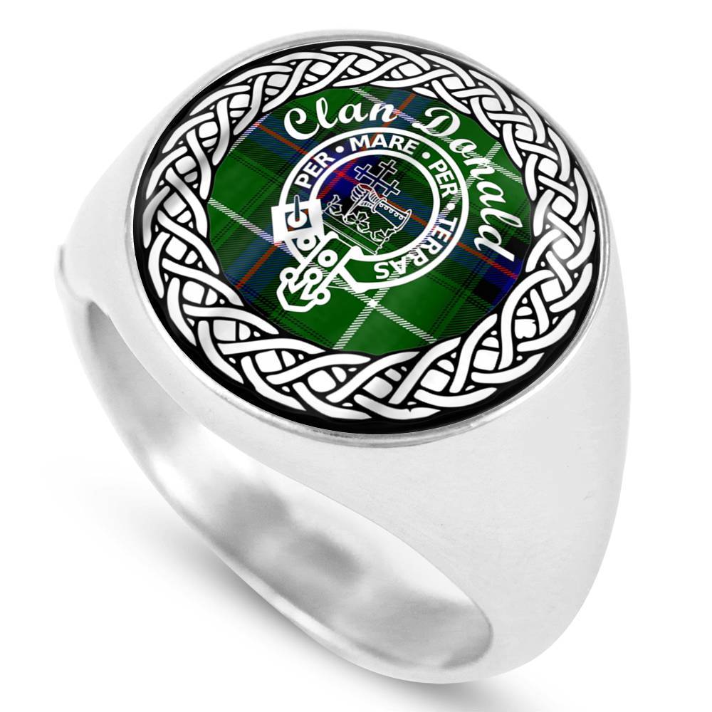 Donald Crest Clan Tartan Ring Scottish