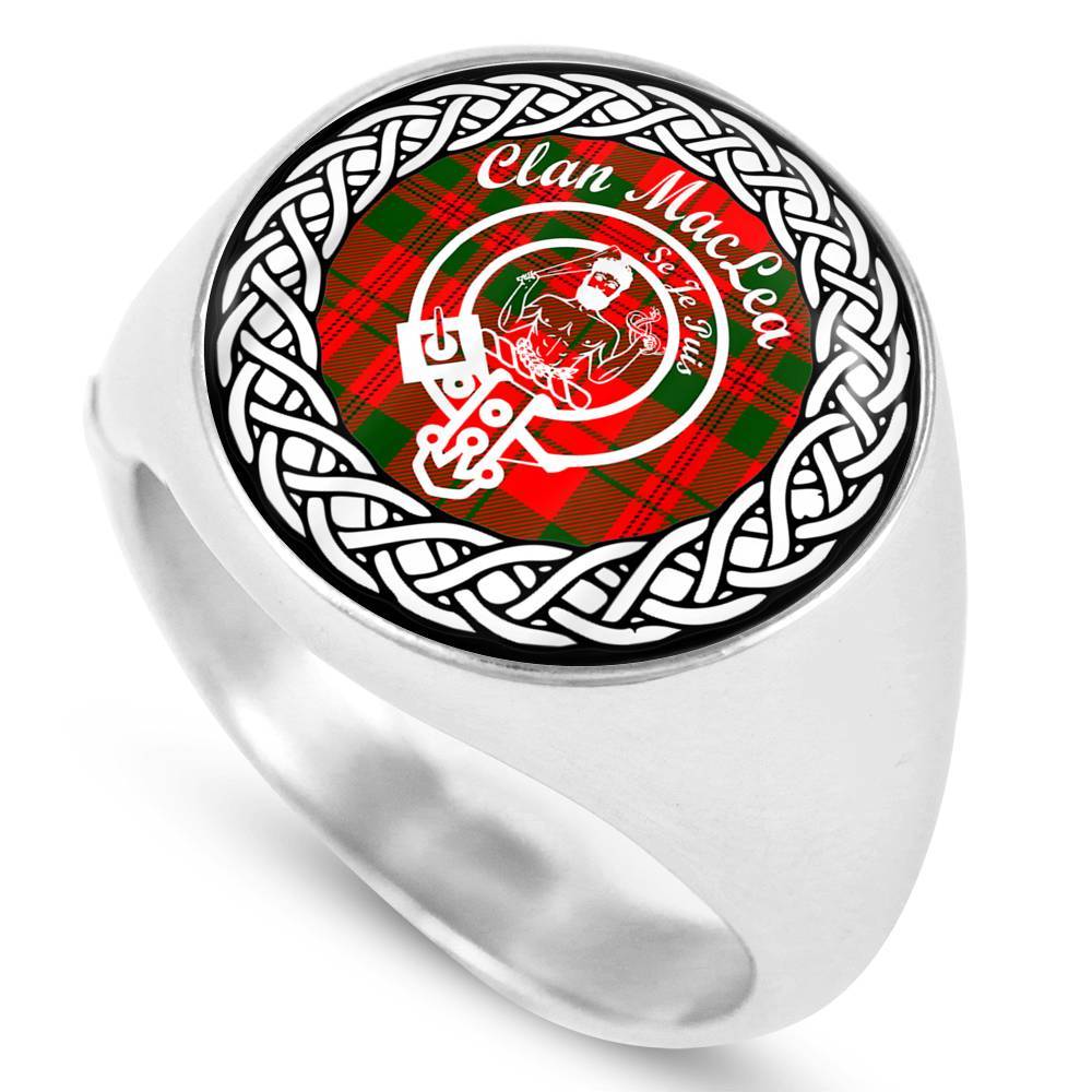Maclea Crest Clan Tartan Ring Scottish